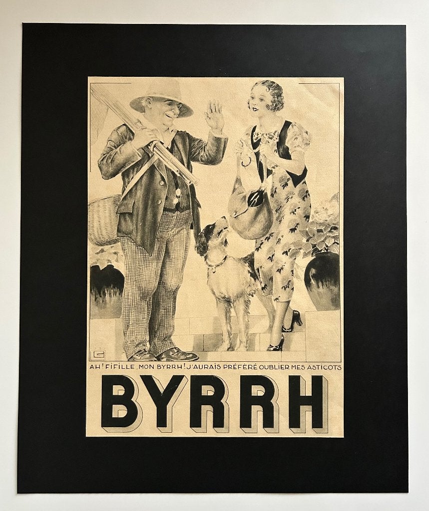 deco grote oude papieren reclame - Byrrh - Banania - Lu, Verzamelen, Ophalen of Verzenden, Reclame