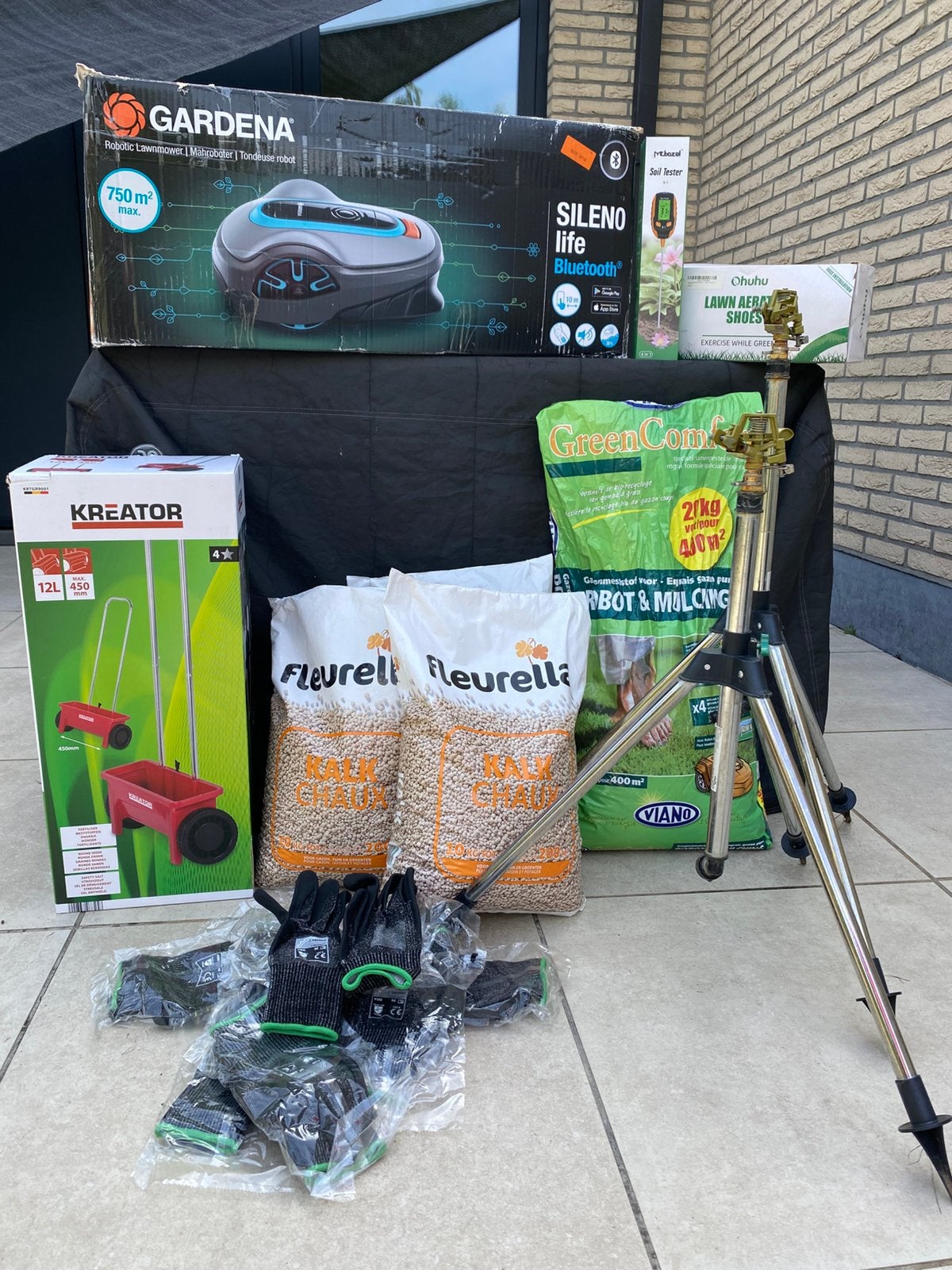 GARDENA SILENO life Robotmaaier 750m² + Gazonverzorgingsset, Ophalen, Zo goed als nieuw