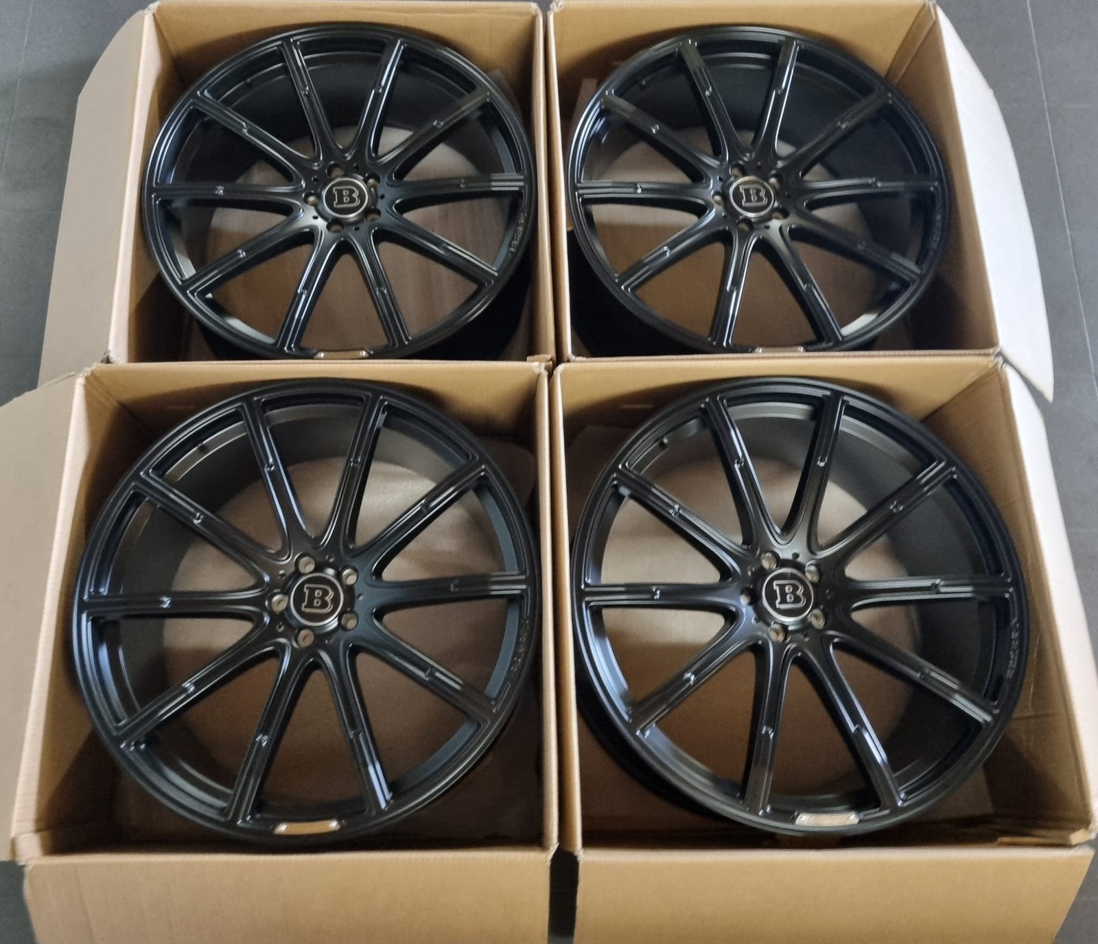 4 Jantes BRABUS Monoblock Z - Noir brillant, Ophalen of Verzenden, Velg(en)