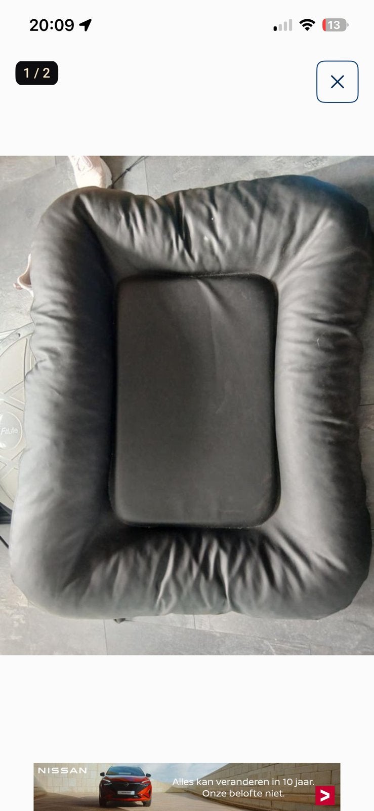 Hondenmand 90x60, Dieren en Toebehoren, Ophalen, Zo goed als nieuw, Leer