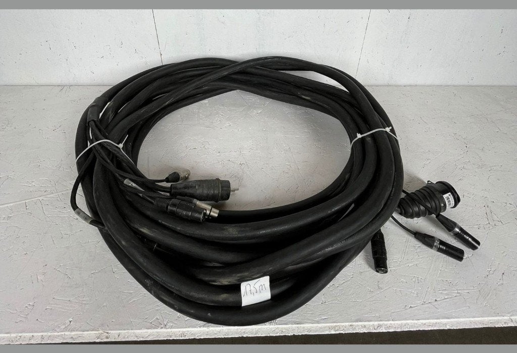Câble Pro Combi (Schuko + XLR)  - 17,5 m, ., Haut-parleur ou Amplificateur, Enlèvement, Utilisé