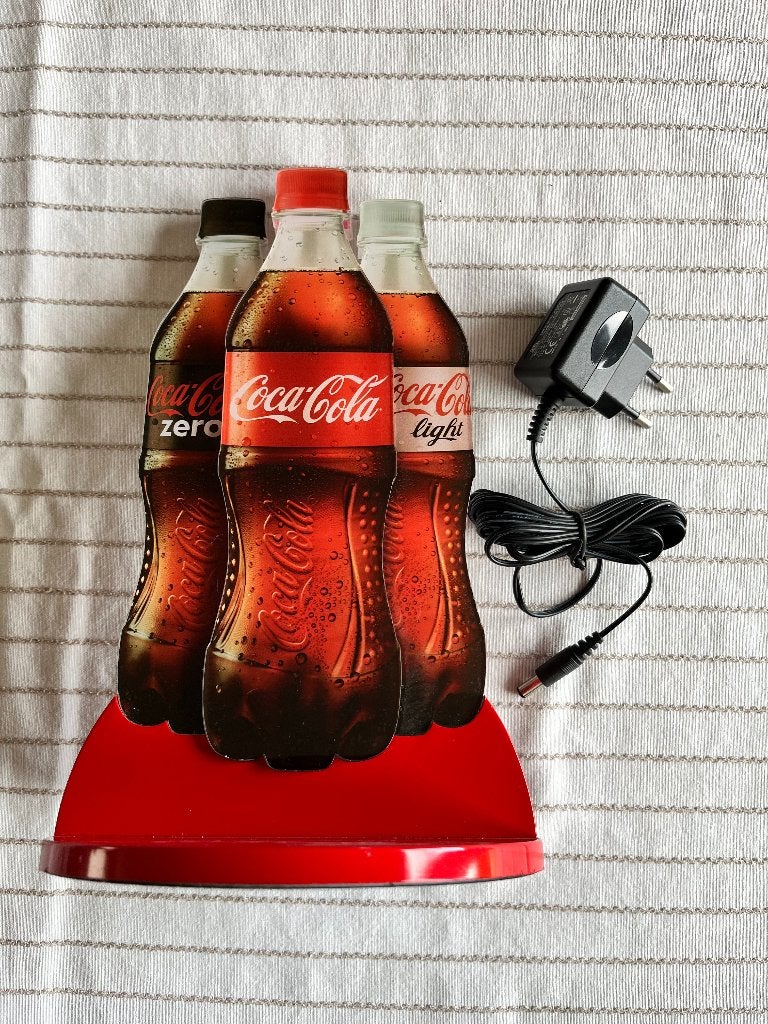 Coca Cola neon licht reclame voorwerp - bord 27 cm hoog, Ophalen, Zo goed als nieuw, Lichtbak of (neon) lamp