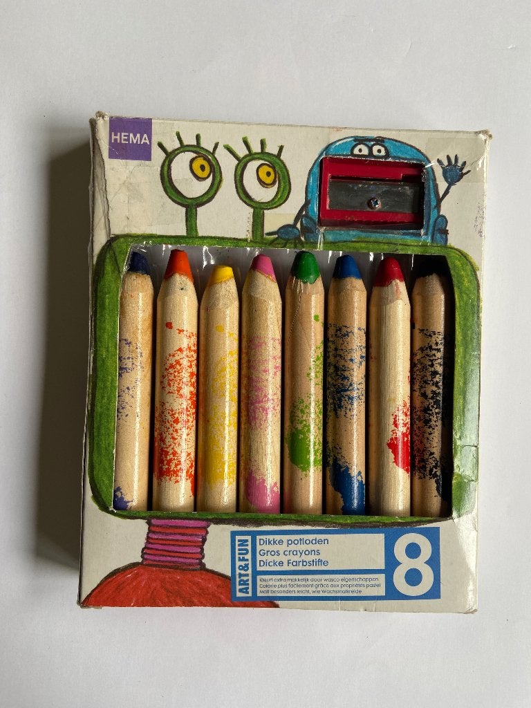 Crayons de couleur épais pour enfants d'âge préscolaire, Enlèvement ou Envoi, Utilisé, Bricolage