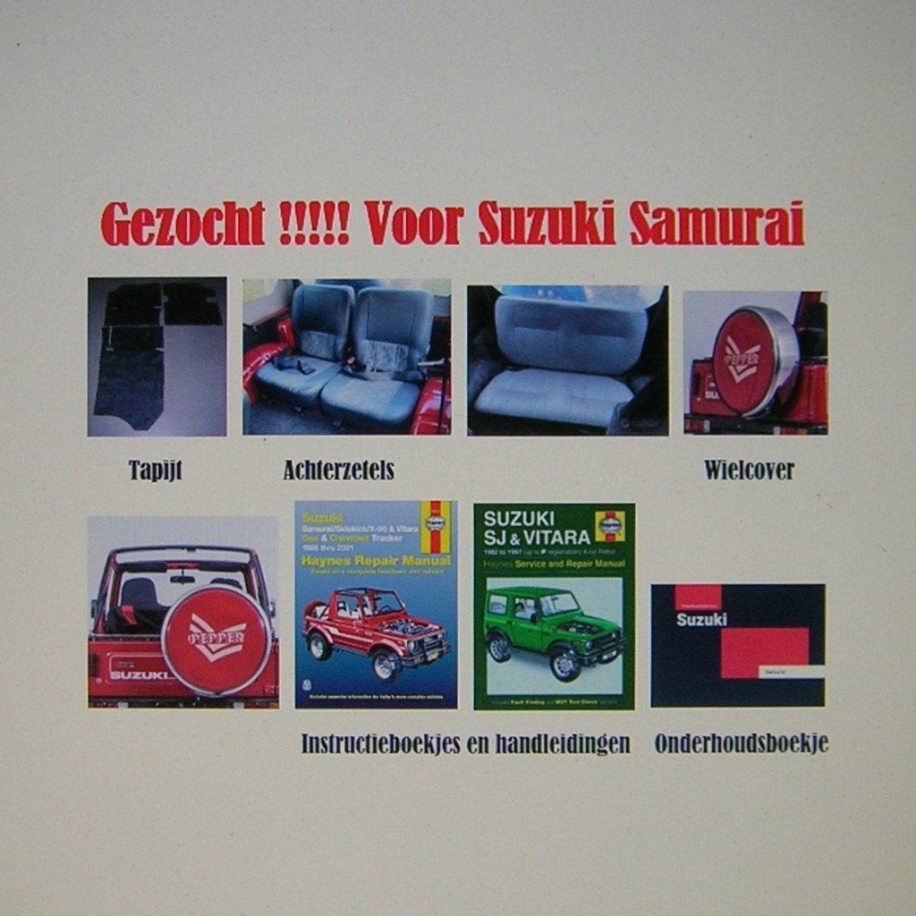 Gezocht voor Suzuki Samurai, Particulier, Te koop, Samurai