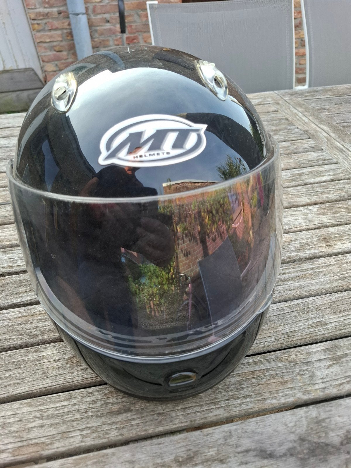 helm voor brommer of moto maat smal, Vélos & Vélomoteurs, Enlèvement, Small