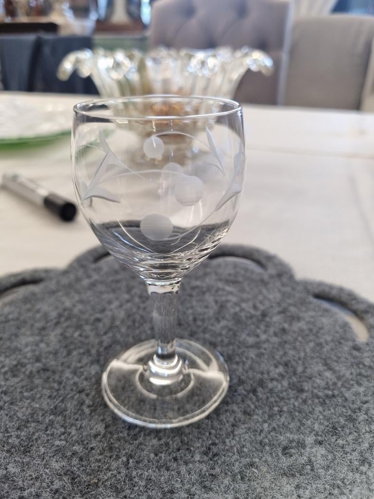 oude vintage crystal glazen, Ophalen of Verzenden, Zo goed als nieuw