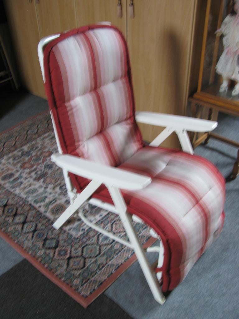 tuinstoel, Tuin en Terras, Tuinstoelen, Ophalen, Zo goed als nieuw, Metaal, Verstelbaar