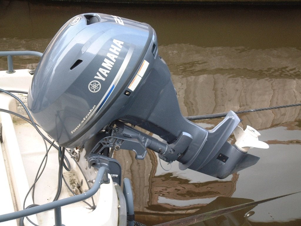 Yamaha 25 pk Buitenboordmotor langstaart 4 takt Power trim, Ophalen, 10 tot 30 pk, Elektrische start, Zo goed als nieuw