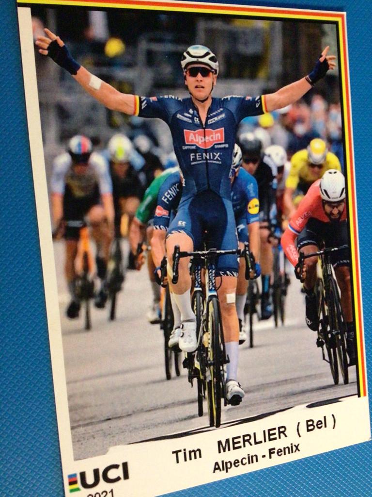 wielerkaart 2021 team alpecin tim merlier, Verzenden, Zo goed als nieuw