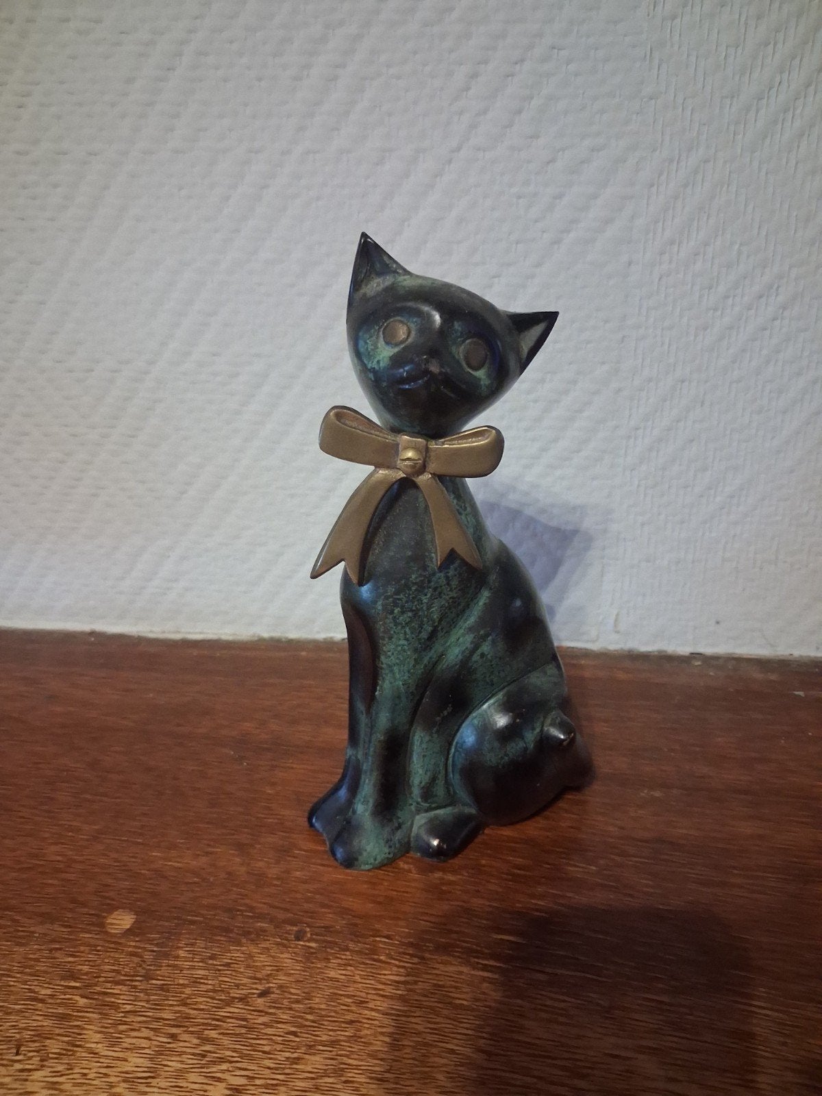 statue d'un chat en bronze 20cm de haut, Enlèvement, Bronze
