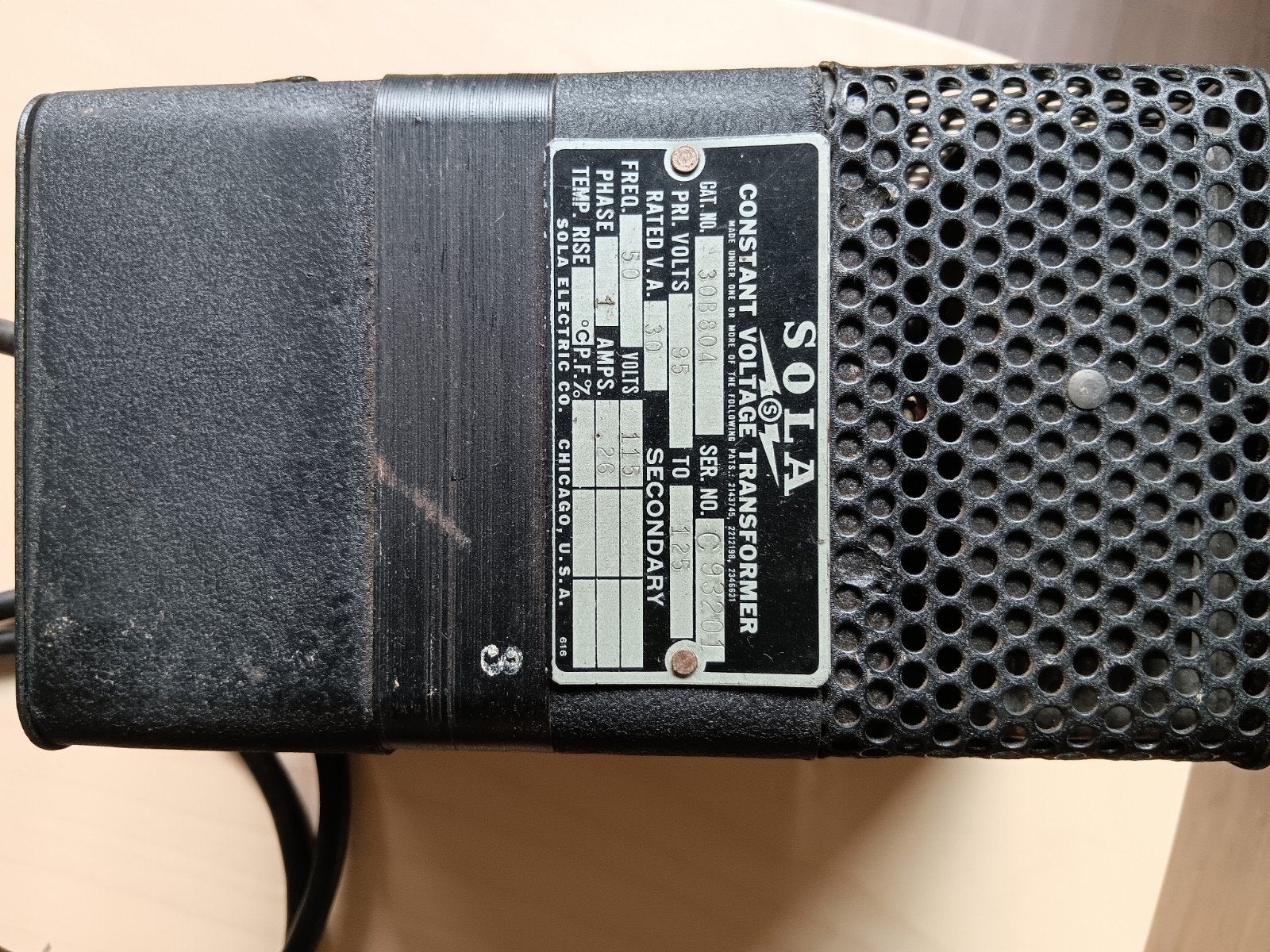 Vintage Sola Cinstant Voltage Transformer, Elektronische apparatuur, Ophalen