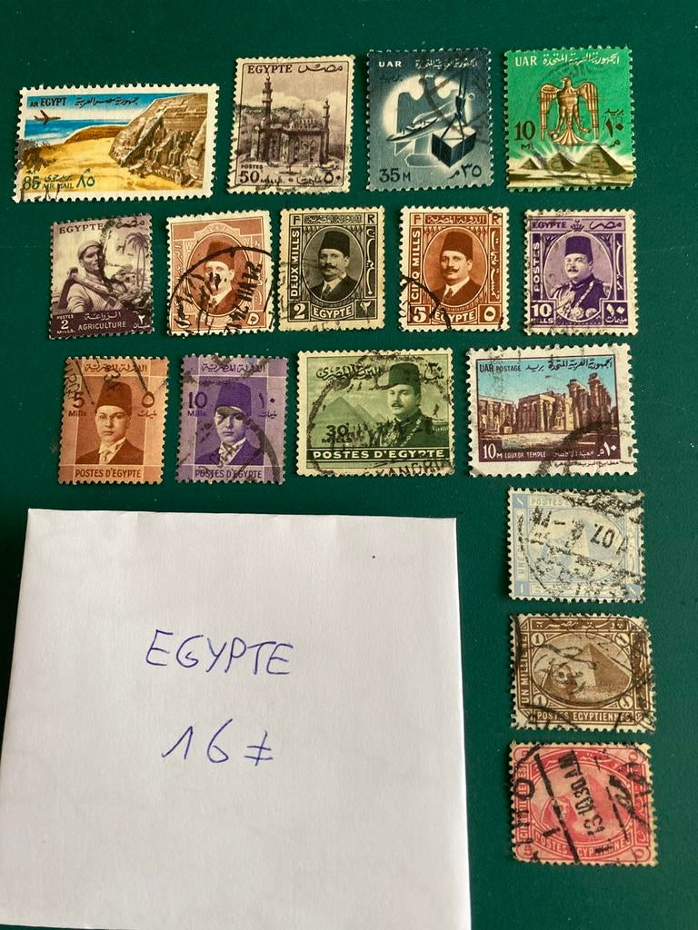 Lot postzegels Egypte, Ophalen of Verzenden, Egypte, Gestempeld