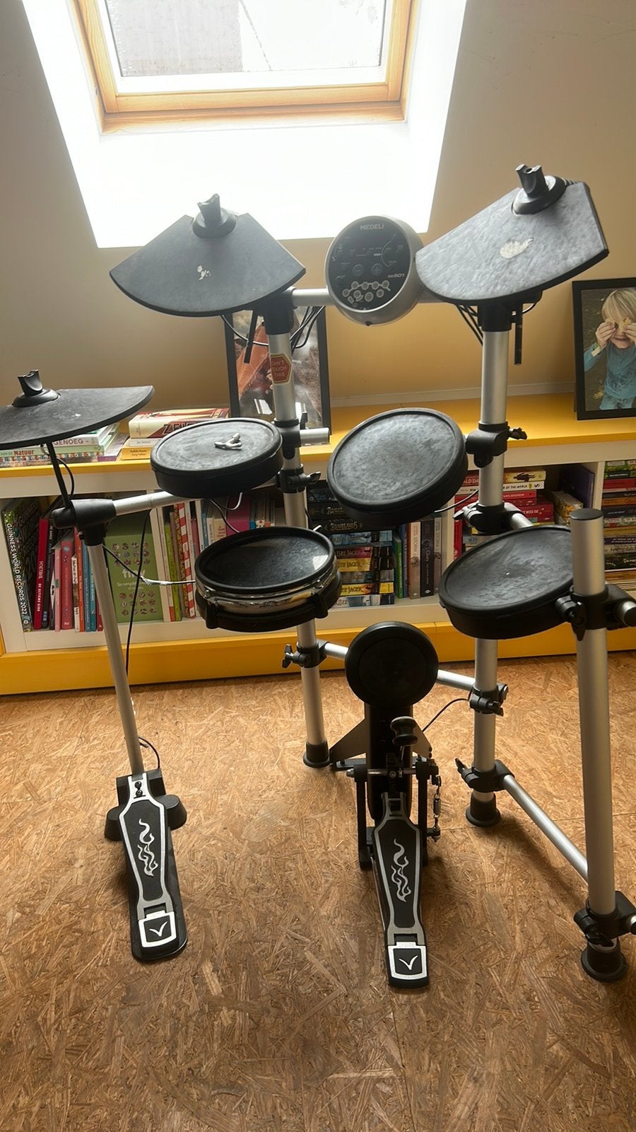 Drumstel medeli, Muziek en Instrumenten, Drumstellen en Slagwerk, Ophalen, Zo goed als nieuw