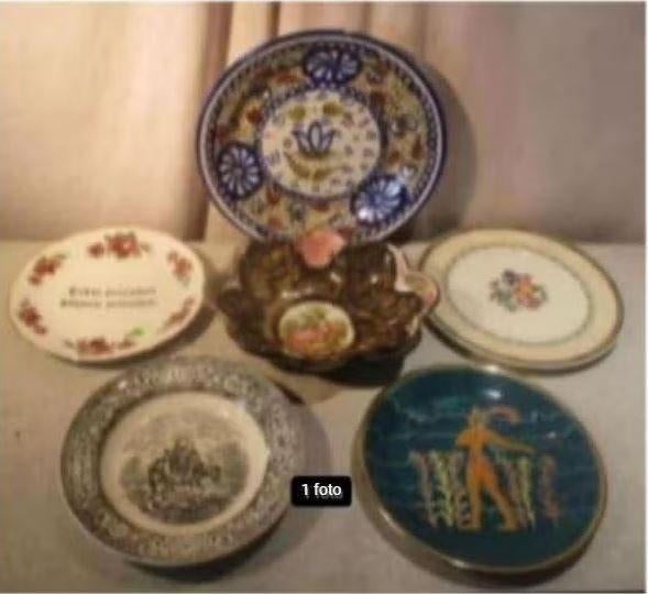 6 belles assiettes décoratives en porcelaine et céramique, Enlèvement ou Envoi