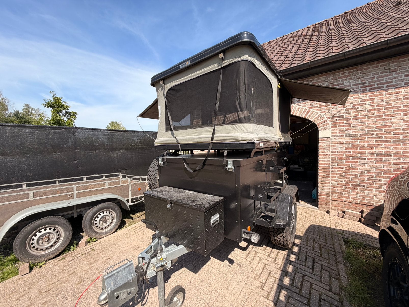 Offroad bagage wagen met daktent, Ophalen, Gebruikt