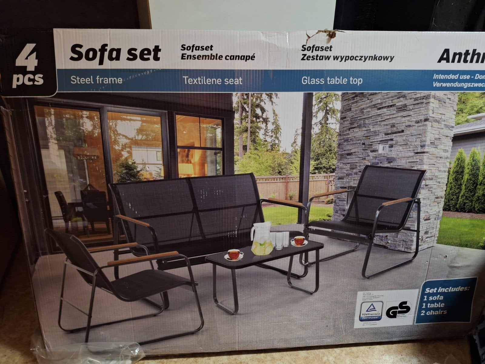 tuinset nieuw, Neuf, Salons de jardin, Banque, Enlèvement