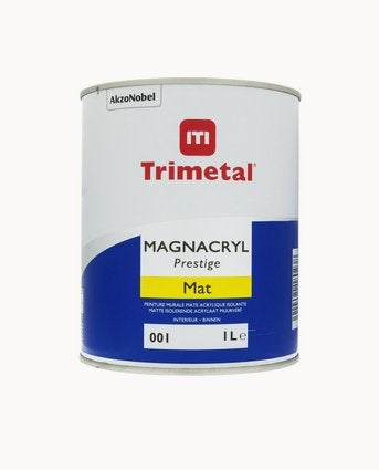 RAL 9016 verkeerswit Mat magnacryl prestige 1L (Trimetal), Bricolage & Construction, Neuf, Moins de 5 litres, Enlèvement, Peinture
