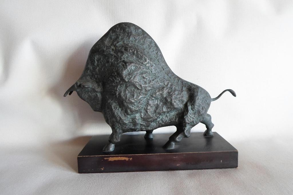 Buffel Stier Bizon Brons, Ophalen, Brons