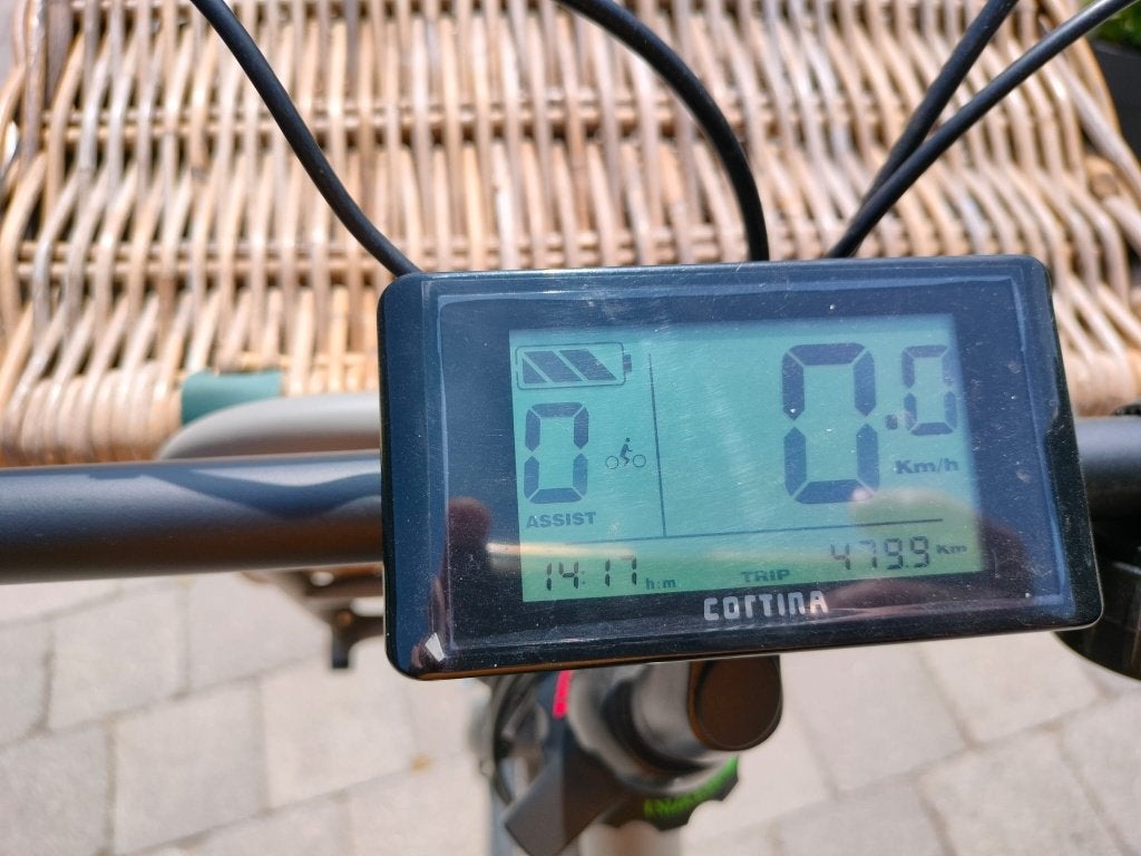 Cortina electrische damesfiets, 47 tot 50 cm, Versnellingen, Zo goed als nieuw, Schijfrem