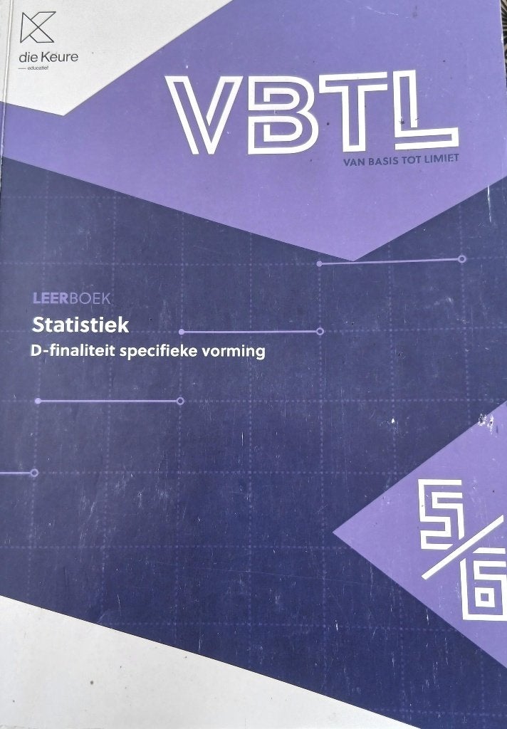 VBTL 5/6 Leerboek statistiek D-finaliteit, Ophalen, ASO, Wiskunde A