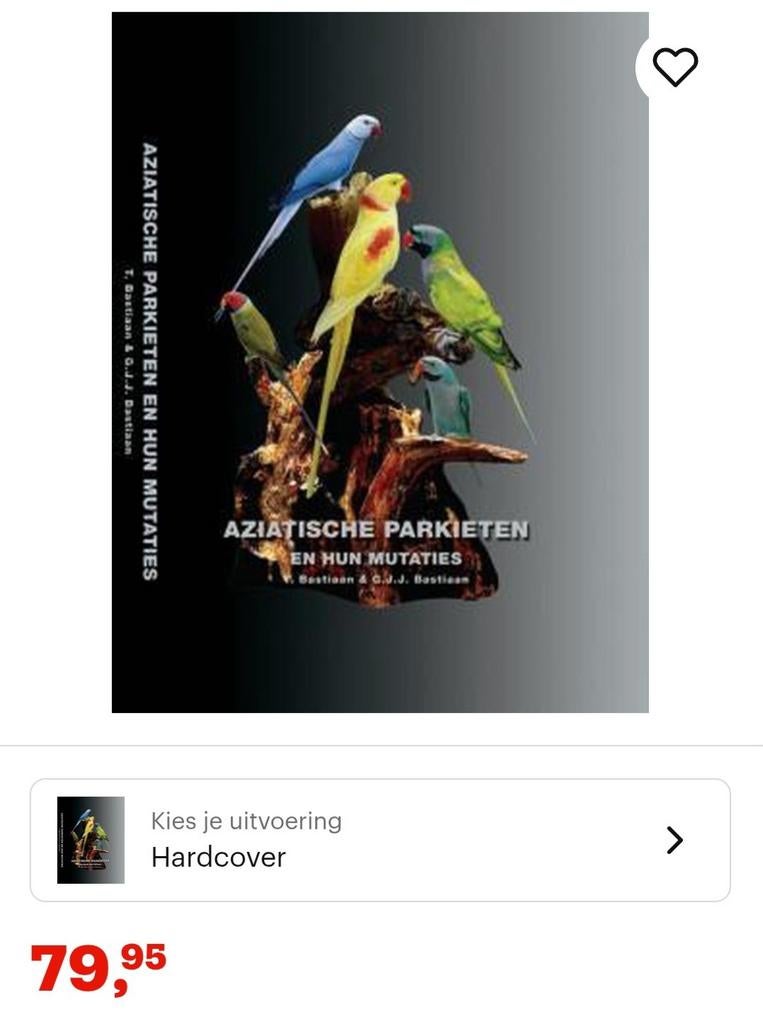 Halbandparkiet en alexanderparkiet boek nog nieuw, Dieren en Toebehoren
