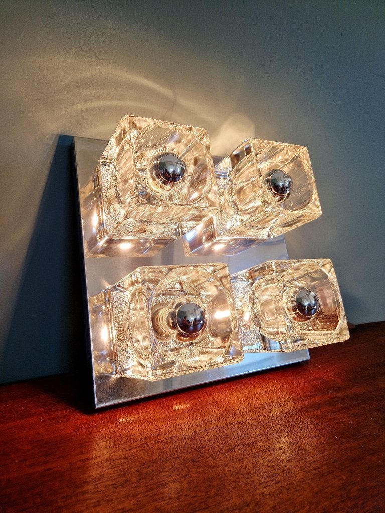 Ice Cube plafond-/wandlamp, Peill & Putzler, 1970, Ophalen of Verzenden