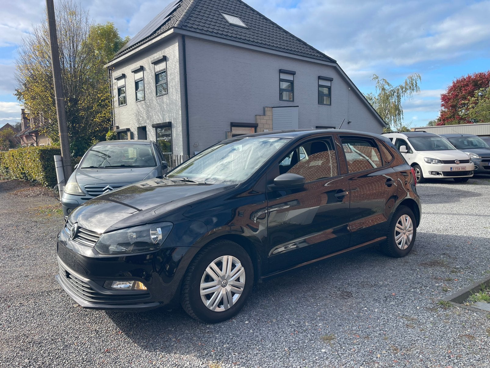 Volkswagen Polo 1.0i Benzine,Airco,Sensoren,Cruise control,., Auto's, Euro 6, Zwart, 3 cilinders, Polo