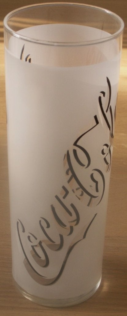 Verre à Coca Cola long blanc mat avec lettres ombrées Drink, Collections, Enlèvement ou Envoi, Neuf