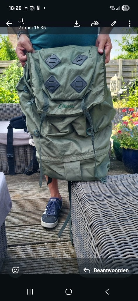 Vintage trekkingrugzak, Sport en Fitness, Bergsport en Wandelen, Ophalen of Verzenden, Gebruikt, Rugzak