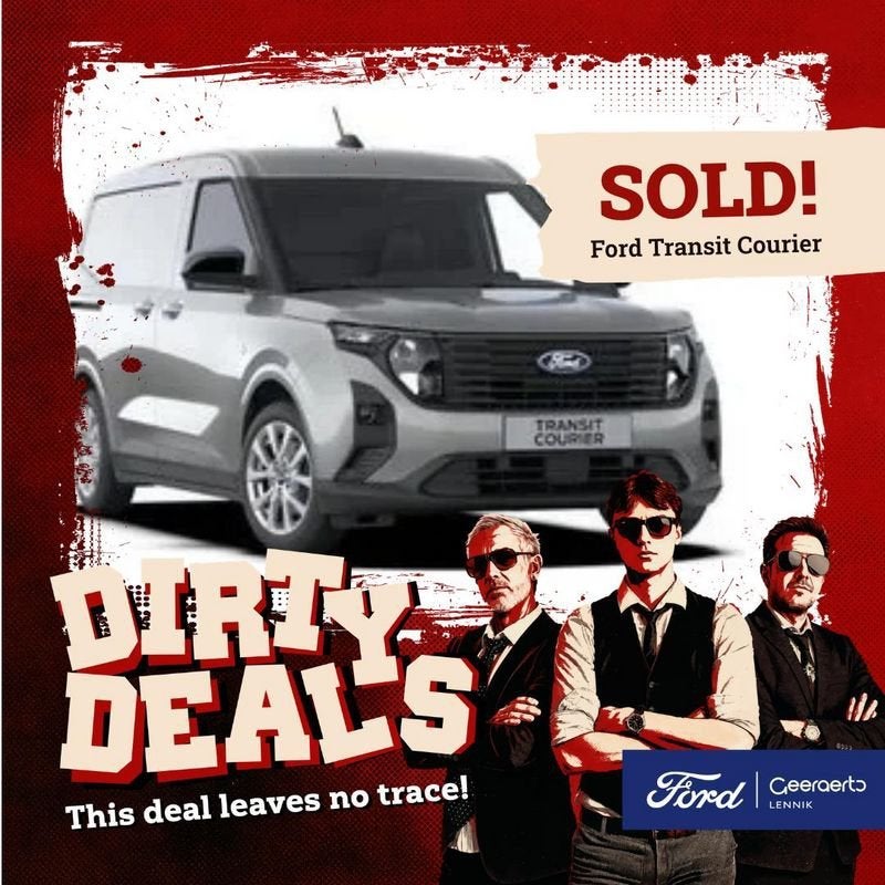 Ford Transit Courier, Auto's, Voorwielaandrijving, Stof, Zwart, Bedrijf