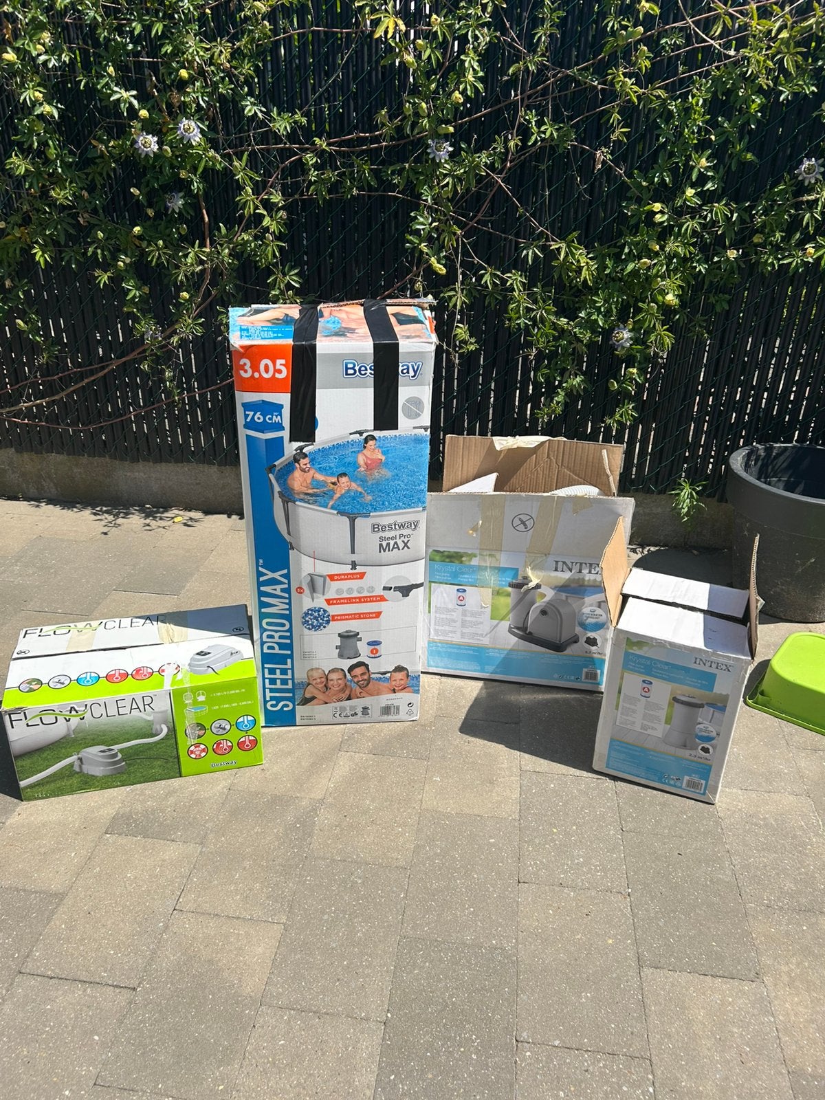 Zwembad set **zie beschrijving**, Tuin en Terras, Ophalen, Zo goed als nieuw