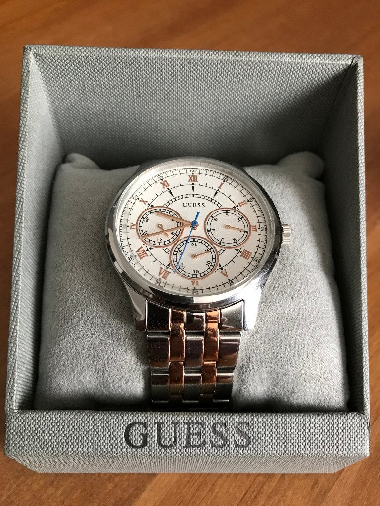 GUESS Quartz ANALONG Watch Homme 43mm W1180G1, Bijoux, Sacs & Beauté, Montre-bracelet, Autres marques, Enlèvement ou Envoi, Acier