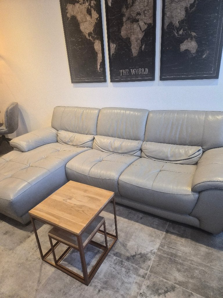 Canapé d'angle en cuir, Maison & Meubles, Enlèvement, Utilisé, Cuir