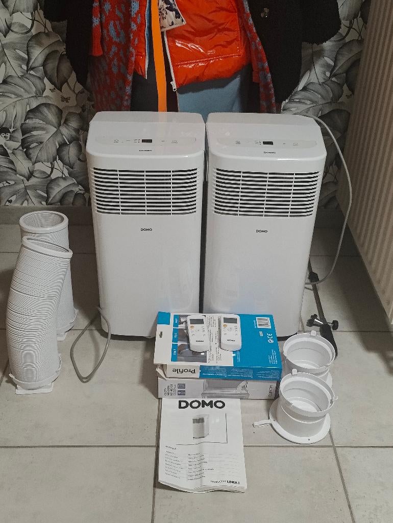 Lot van twee Domo DO1034A mobiele airco toestellen, Ophalen, Zo goed als nieuw, Mobiele airco