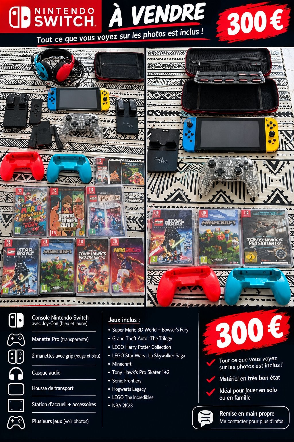 Nintendo, Enlèvement, Comme neuf