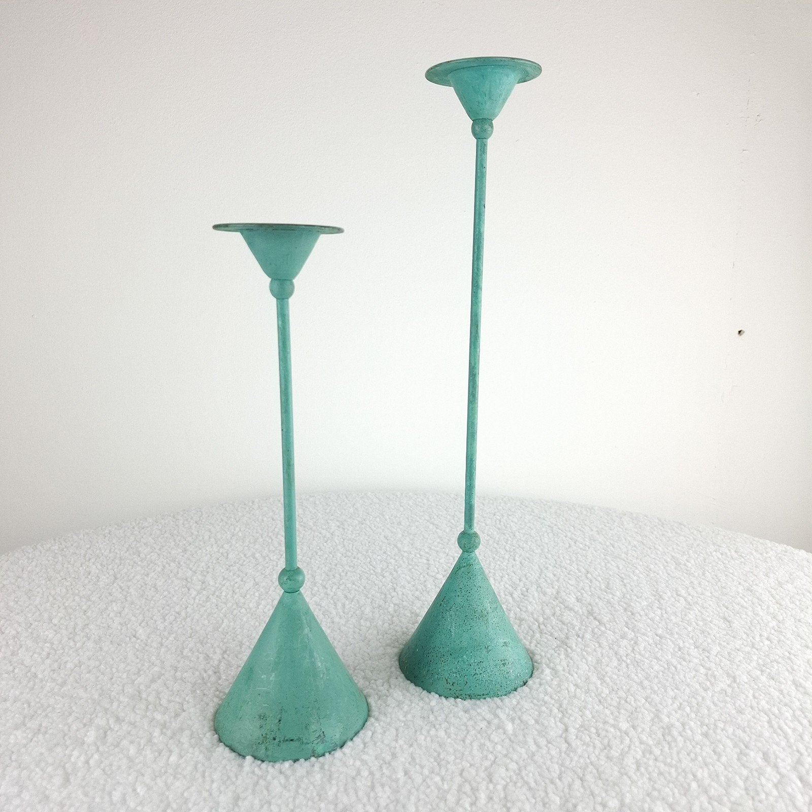 2x vintage diabolo kandelaar Memphis Milano jaren 80, Enlèvement ou Envoi, Chandelier
