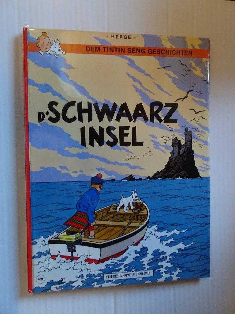 BD Tintin en luxembourgeois - L'île noire - Hergé, Enlèvement ou Envoi, Tintin, Utilisé, Livre ou Jeu