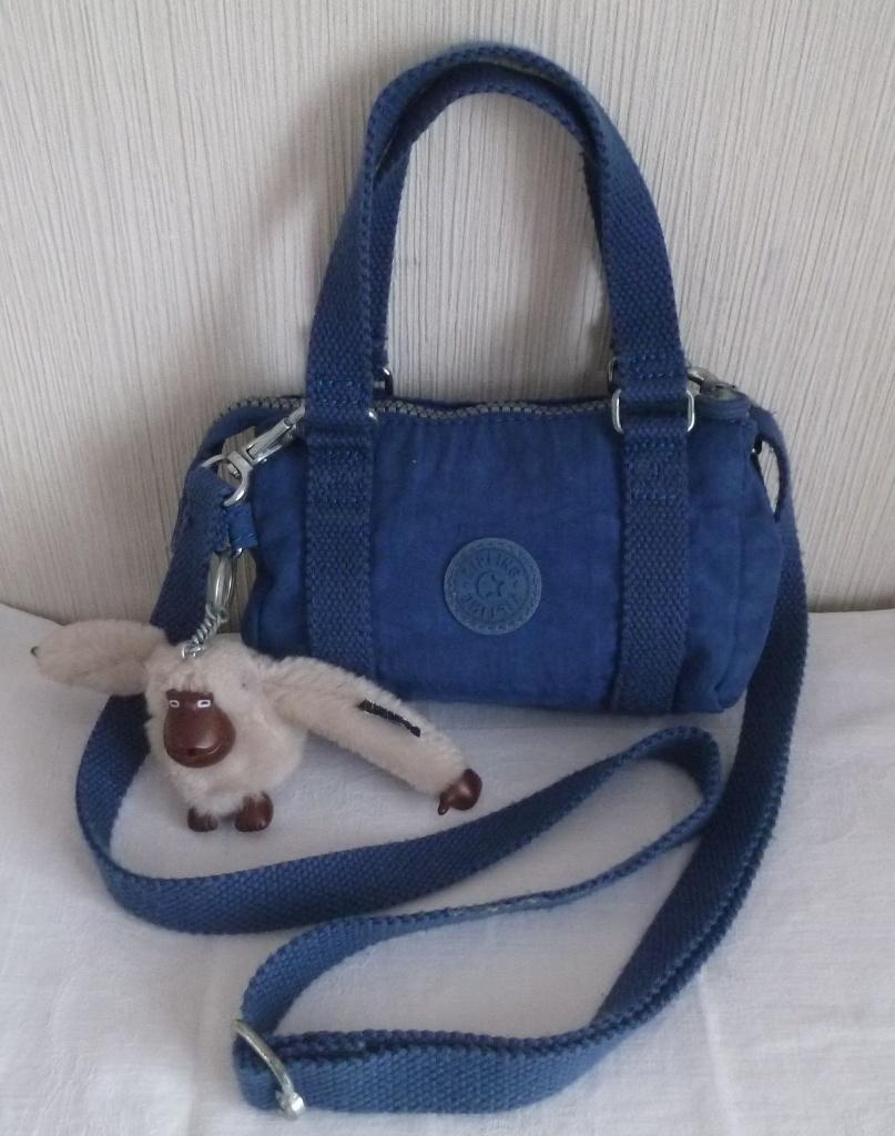 Kipling MINI handtas of band blauw + aap, Handtassen en Accessoires, Ophalen of Verzenden, Gebruikt, Blauw, Schoudertasje