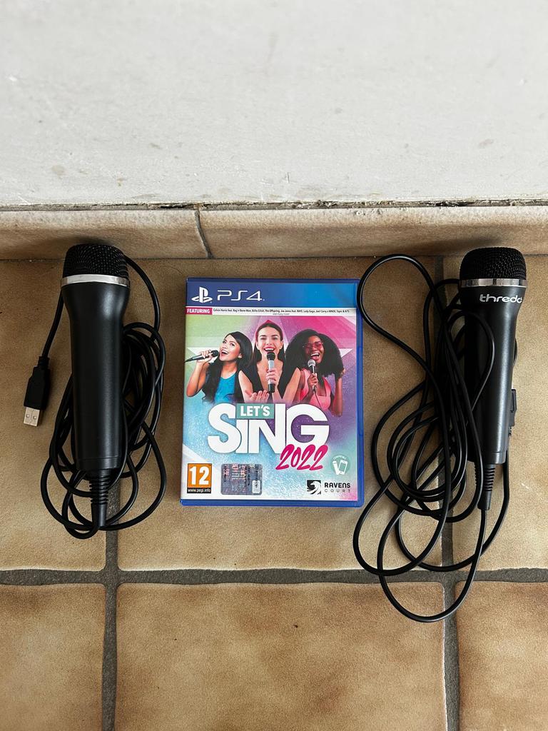 Let’s Sing 2022 + 2 USB-microfoons., Games en Spelcomputers, Ophalen, Gebruikt