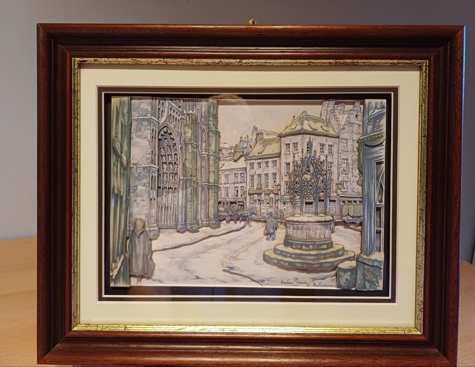 3D-schilderij Anton Pieck, Antiek en Kunst, Kunst | Schilderijen | Klassiek, Ophalen, Ingelijst