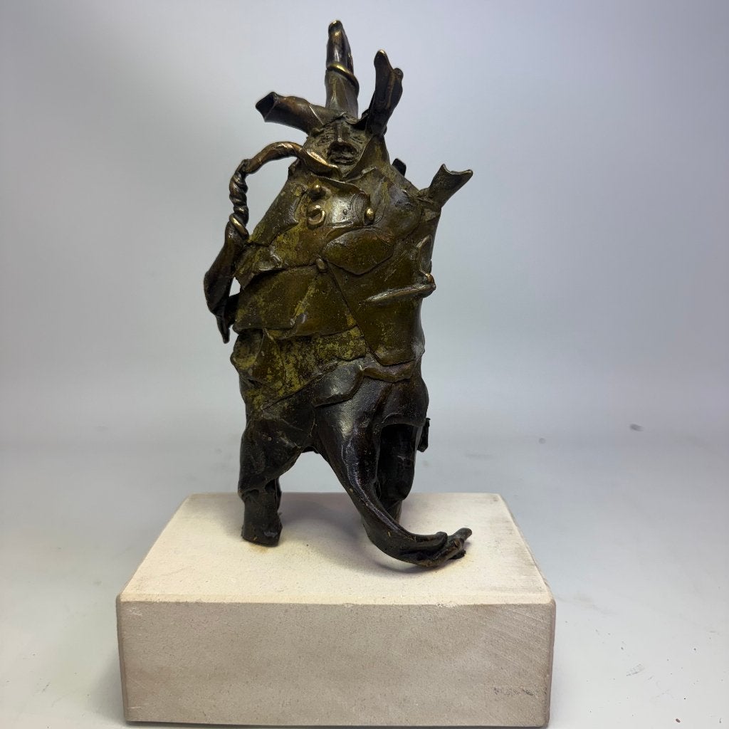 Sculpture en bronze "Wrapped up is neat" 'de Dirk Lambrecht, Patiné, Statue, Enlèvement ou Envoi, Autres sujets