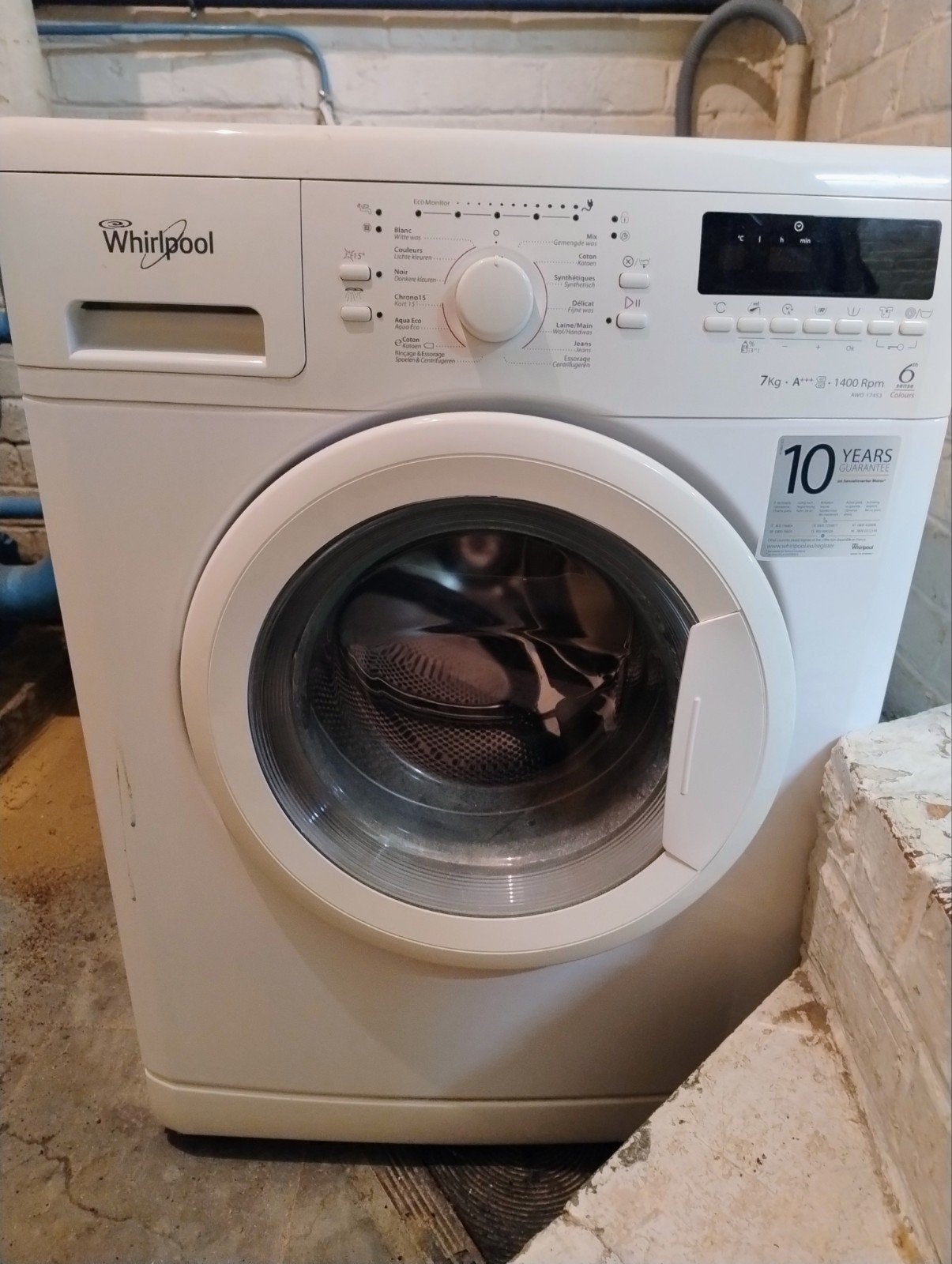 Machine à laver Whirlpool AWO 174S3, Electroménager, Lave-linge, Utilisé, 6 à 8 kg, 85 à 90 cm, 1200 à 1600 tours, Enlèvement