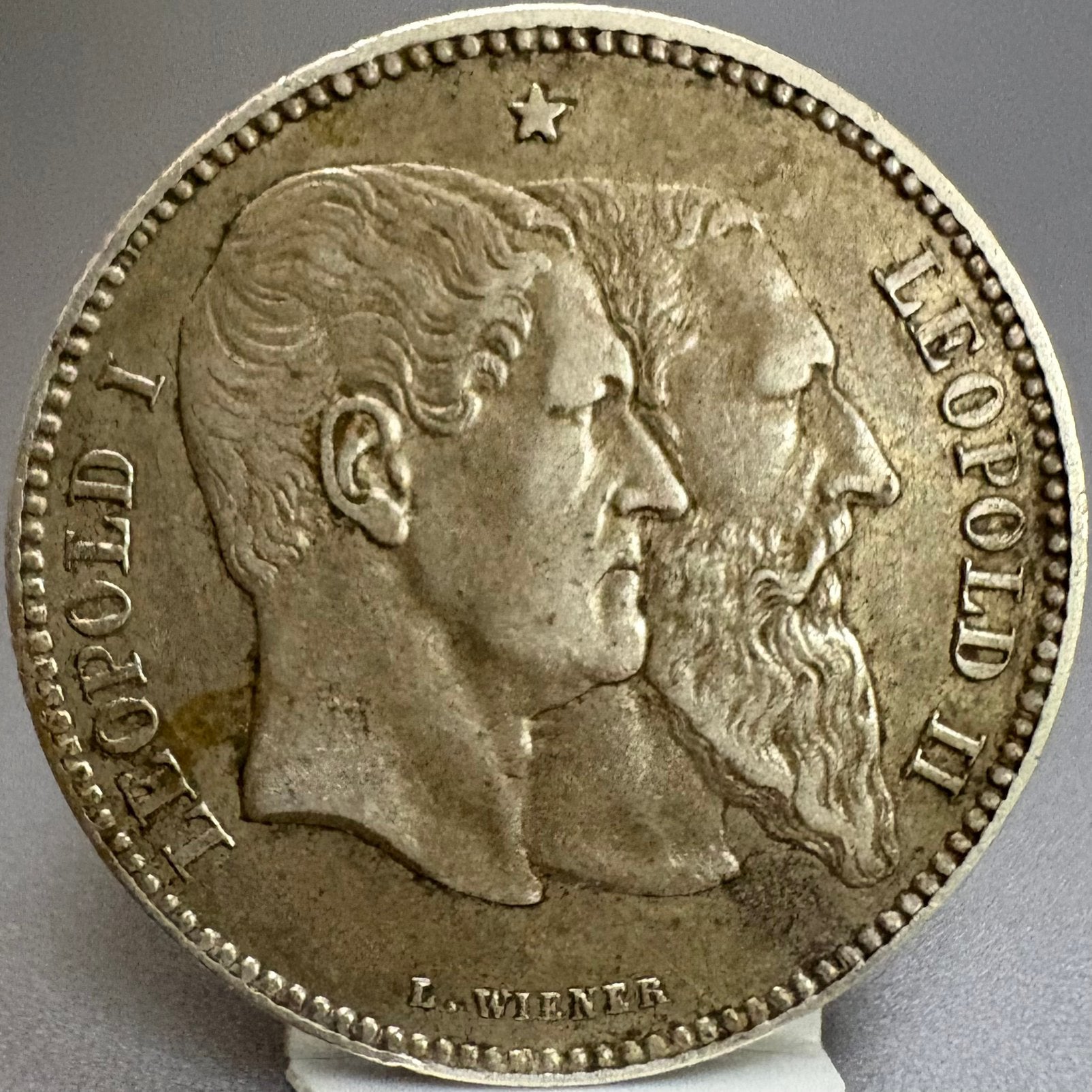 Argent - 2 Fr 1880 — 50 ans d'indépendance - LPII - Rare, Monnaie en vrac, Argent, Argent, Envoi