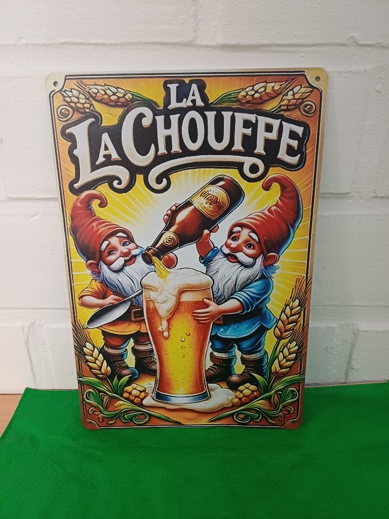 La Chouffe metalen reclameborden 20x30, Verzamelen, Verzenden