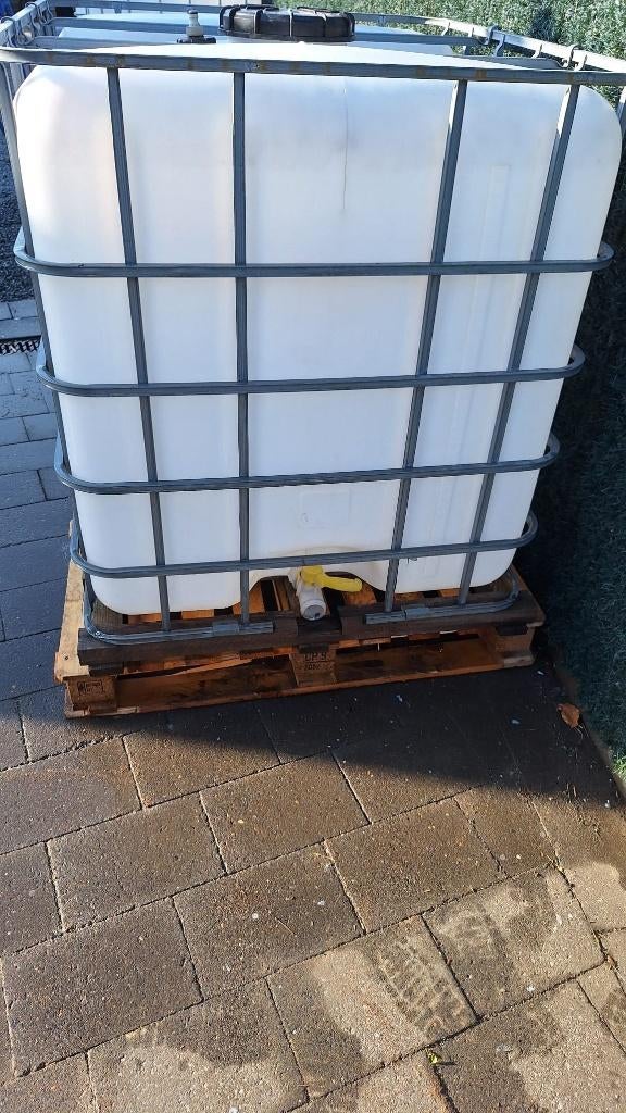 Regenton, IBC, opvangvat, reservoir, opslag vat, Tuin en Terras, Ophalen, Kunststof, Gebruikt, Met kraantje