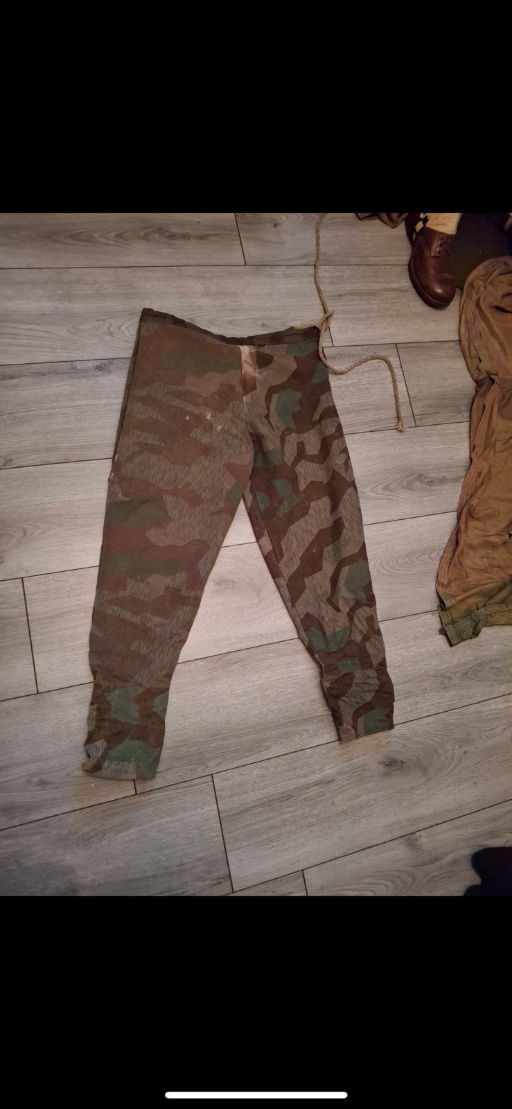 Wo2 duitse veldaanmaak camouflage broek, Verzamelen, Ophalen of Verzenden, Overige soorten, Kleding of Schoenen