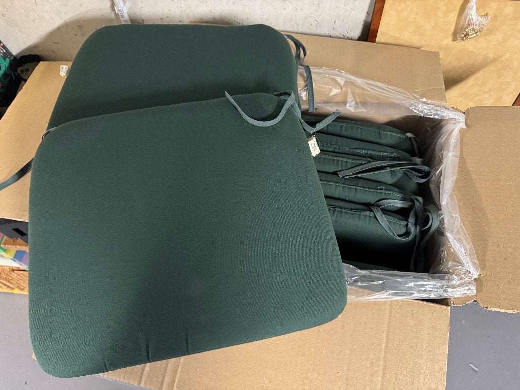 tuinstoelkussens groen 8 stuks, Tuin en Terras, Ophalen, Gebruikt, Overige materialen