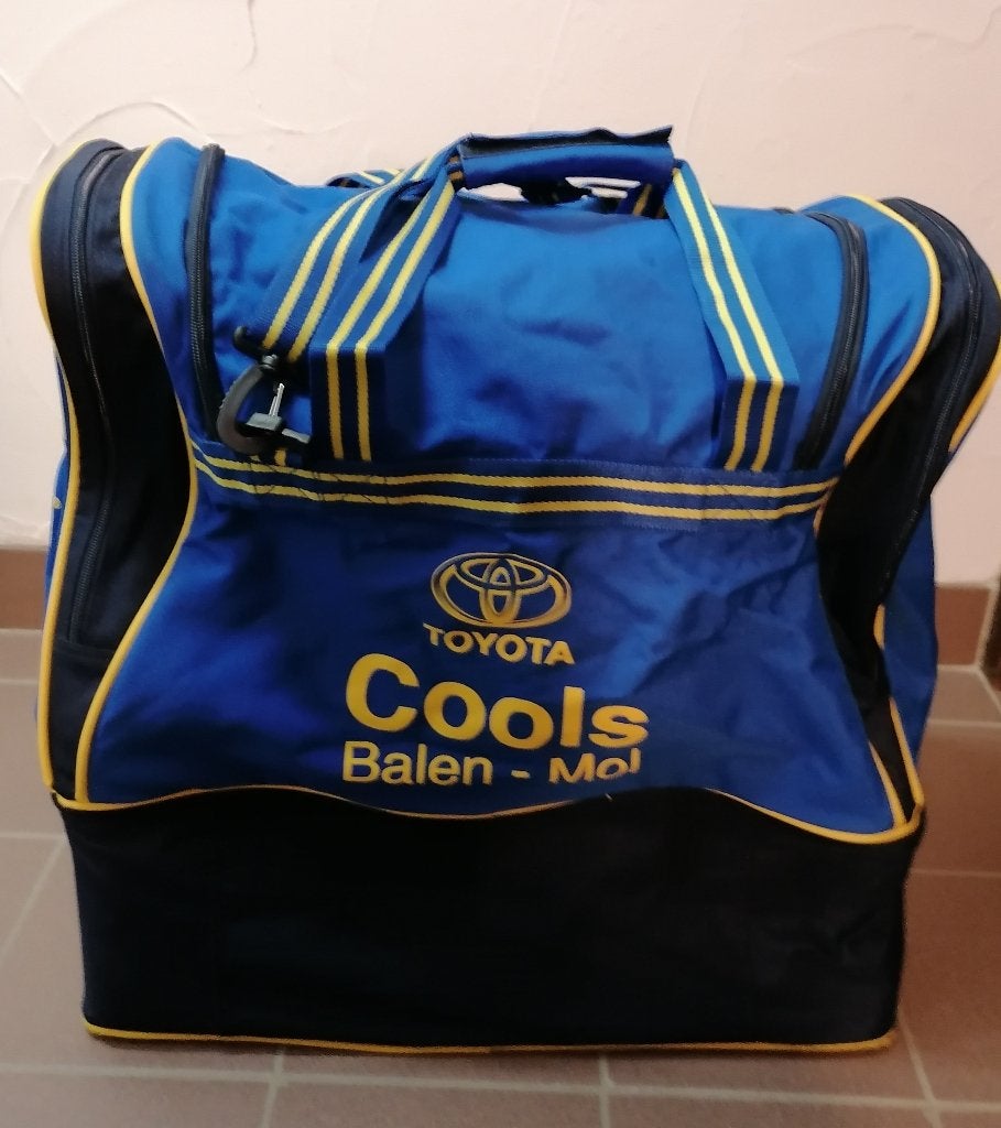 Grote blauwe sportzak met schoenen vak., Ophalen of Verzenden
