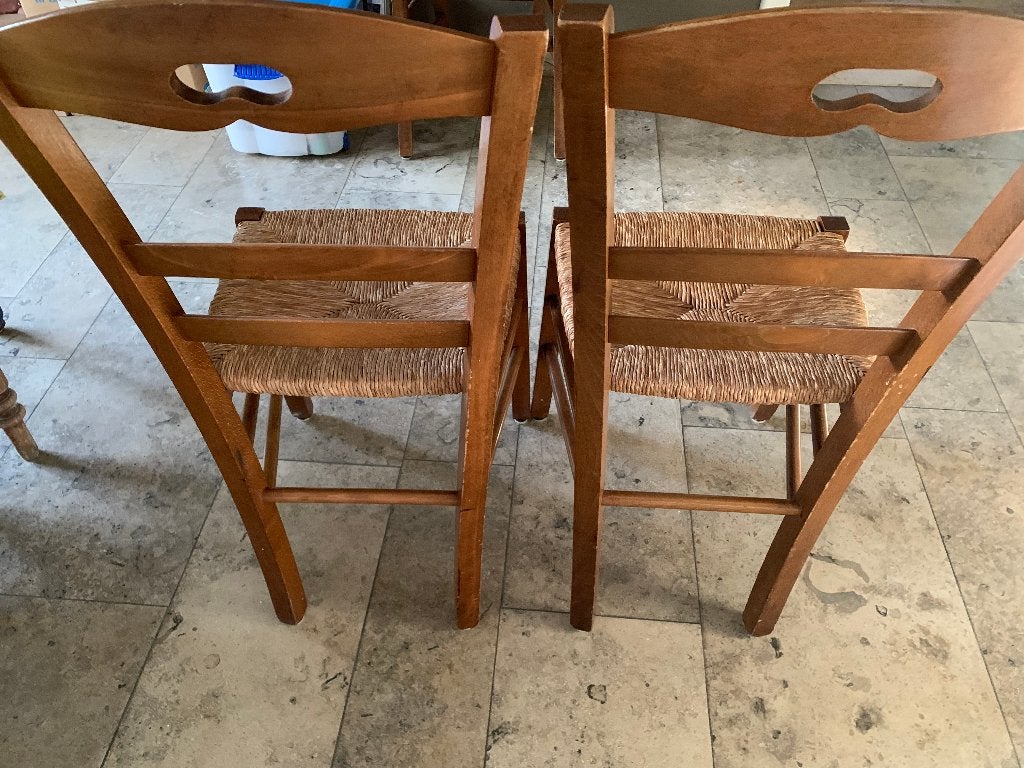 STOELEN, Ophalen, Bruin, Hout, Zo goed als nieuw