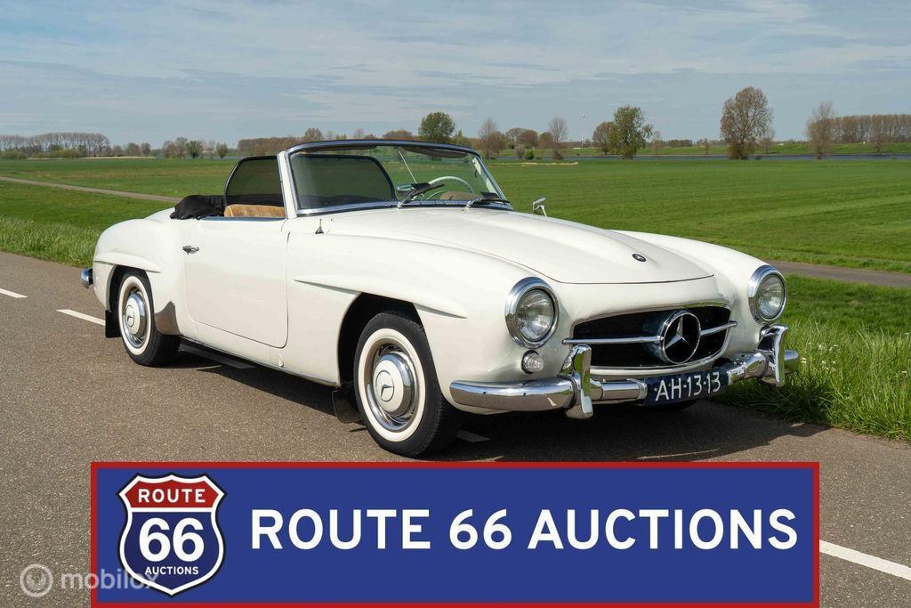 Mercedes-Benz 190 SL | 1959 | Route 66 Auctions, Auto's, Zwart, Mercedes-Benz, Bedrijf, Handgeschakeld
